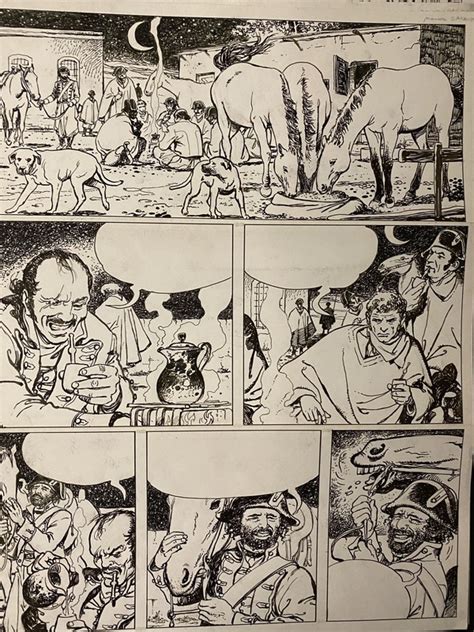 El Gaucho Par Milo Manara Hugo Pratt Planche Originale