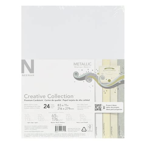 Neenah Metallic Cardstock 8.5"X11" 24/Pkg-4 Colors/6 Each - Walmart.com ...