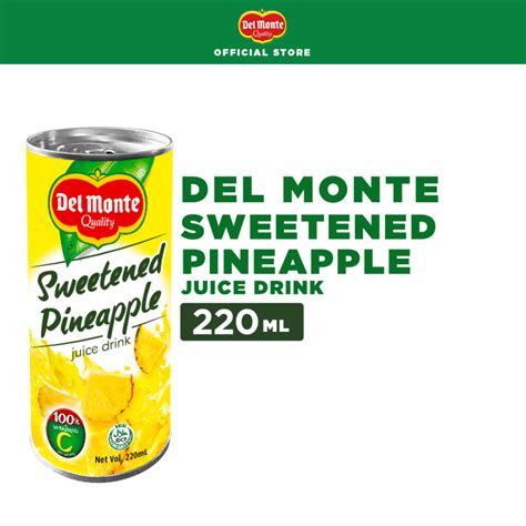 DEL MONTE Sweetened Pineapple Juice Drink With Refreshing Real Fruit