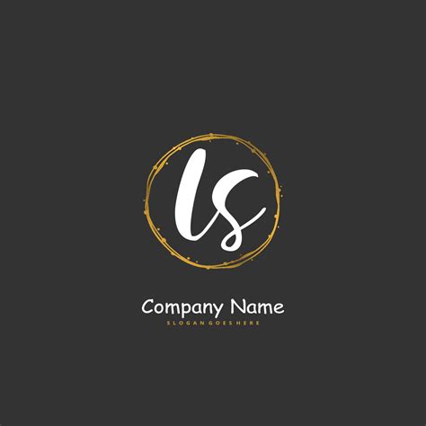 LS Initial handwriting and signature logo design with circle. Beautiful