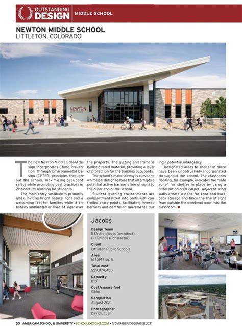 Newton Middle School Awarded Outstanding Middle School Design by ...