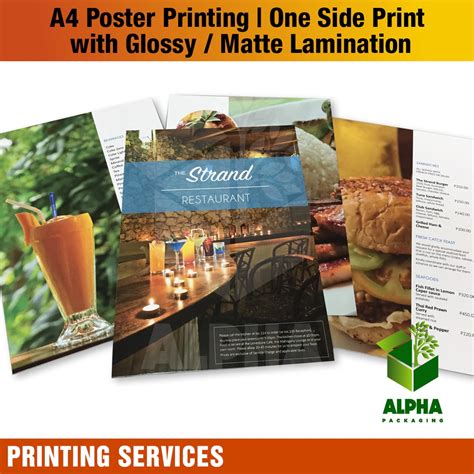 A4 Poster Printing Services One Side Print High Quality Digital