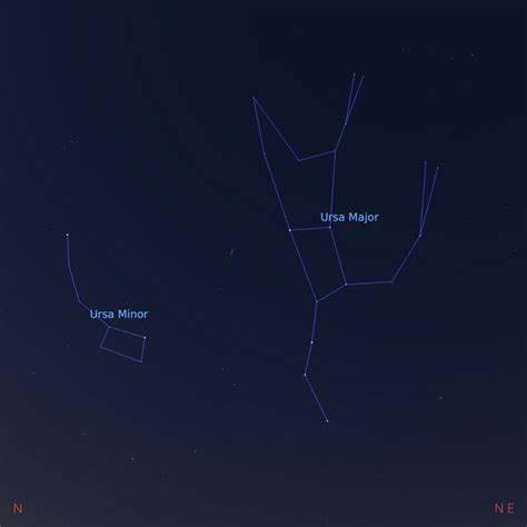 constellations ursa major  minor