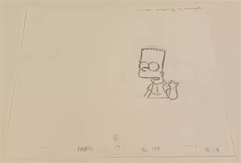 Simpsons Original Production Animation Sketch Drawing Cel Marge Rare Eur 5591 Picclick Fr