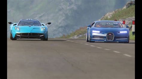 Battle Bugatti Chiron vs Pagani Huayara at Hihglands | Bugatti chiron ...