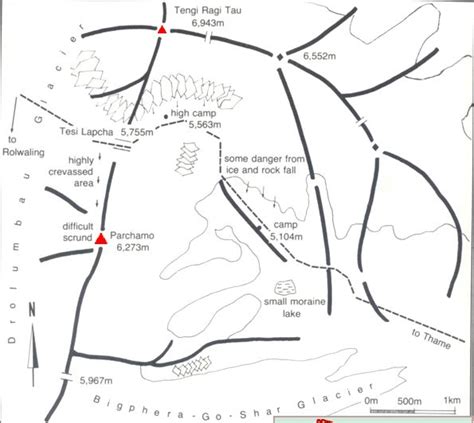 Map Of Rolwaling Valley