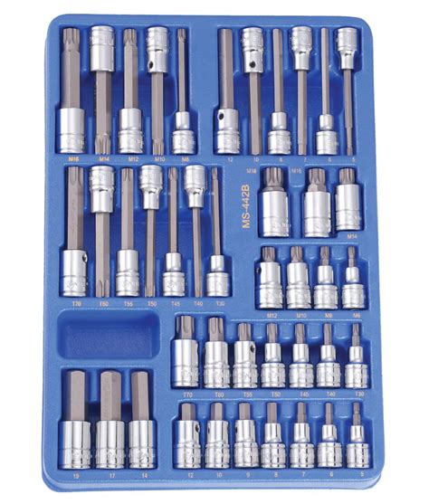 42 Piece 1 2 Dr Complete Bit Socket Set Genius