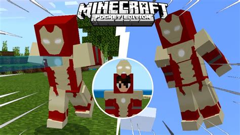 NOVO ADDON MOD DO HOMEM DE FERRO NO MINECRAFT PE YouTube