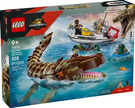 LEGO Jurassic World 76974 pas cher, Le bateau en mission et le