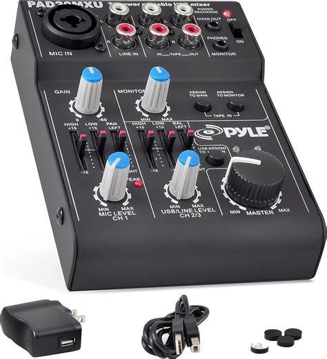 Brandclub - Pyle 5 Channel Audio Mixer - DJ Sound Controller Interface