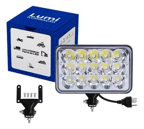 Par Refletor Holofote Luminaria Farol 45w 12v 24v Cor Da Carcaça