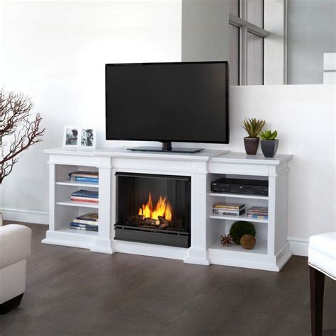 Real Flame Fresno Ventless Gel Fireplace White G12 Fireplace