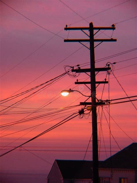 Telephone line silhouette stock photo. Image of alternative - 85132 ...