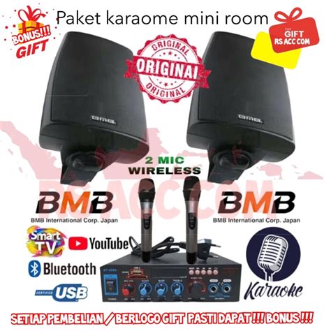 Jual Paket Karaoke Speaker BMB KG 511 Ampli Mixer Mic Wireless