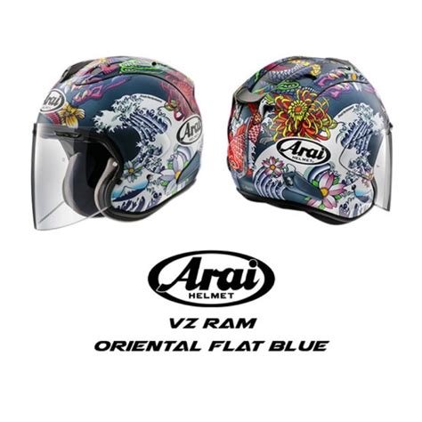 Arai Vz Ram Oriental Flat Blue Ready Stock Shopee Malaysia