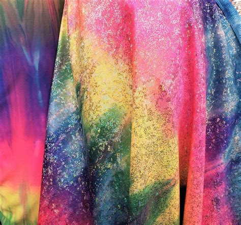 Stretch Tie Dye With Foil Rain On Nylon Spandex Etsy