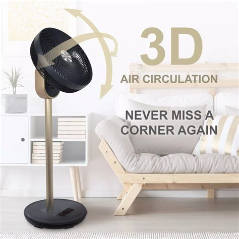 Mistral 12" High Velocity Stand Fan with Remote Control (DC Motor