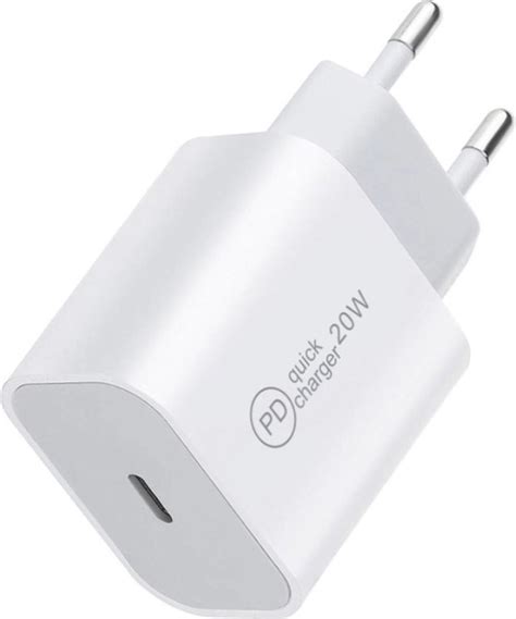 Baik Usbc Adapter Apple Snellader 20w Iphone Oplader Wit Black