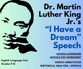 Dr. Martin Luther King Jr. "I Have a Dream" Speech Analysis ELA | TPT