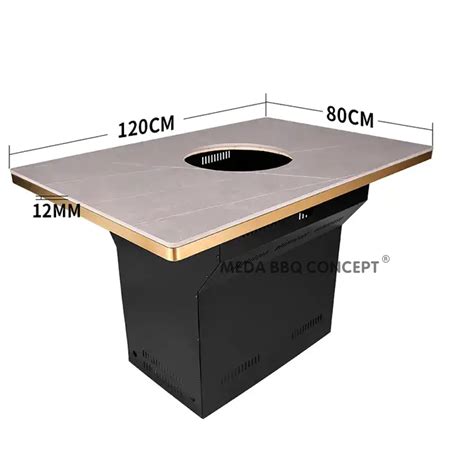 Indoor Commercial Korean Bbq Grill Table For Sale Meda Bbq