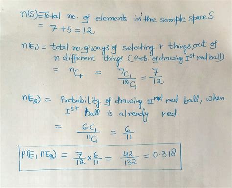 A Bag Contains 7 Red And 5 White Balls 2 Balls Are Drawn At Random