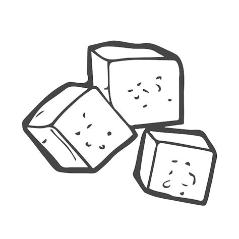 Premium Vector Hand Draw Of Sugar Cubes Vector Illustration