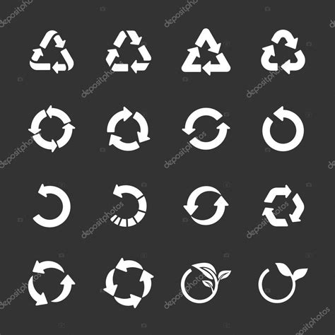 Recycle Icon Set Vector Eps10 Stock Vector Image By ©rungrote 101808886