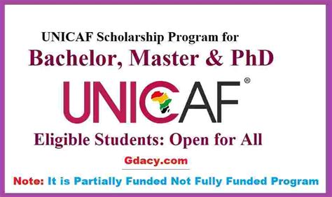 UNICAF Scholarships for International Students 2025