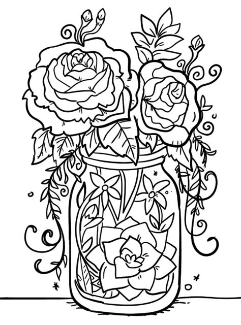 Mandala Heart Shaped Rose Coloring Page - Download, Print Now!