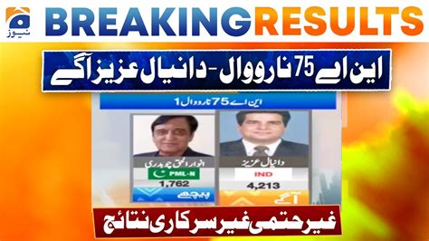 Election 2024 NA 75 Narowal Daniyal Aziz Leading First