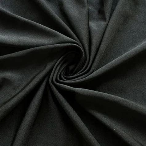 Rahi Tex Plain Black Dull Lycra Fabric For Garments GSM 90 To 150