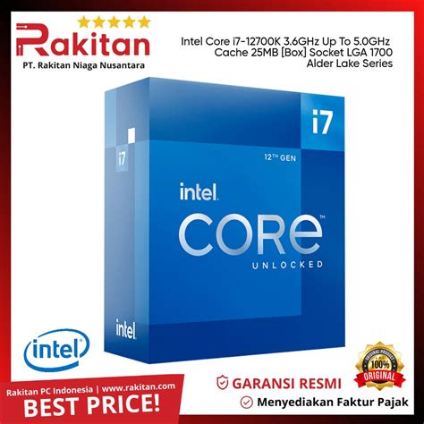 Jual Processor Intel Core I7 12700k I7 12700k Box Socket Lga 1700