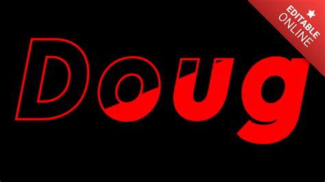 Doug | Text Effect Generator | TextStudio