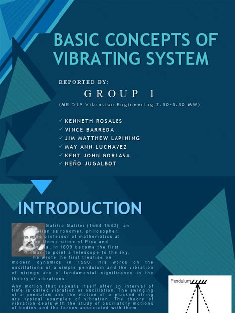 basic concepts  vibrating system  oscillation physics