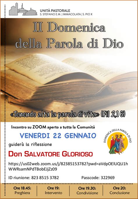 Ii Domenica Della Parola Di Dio Unit Pastorale