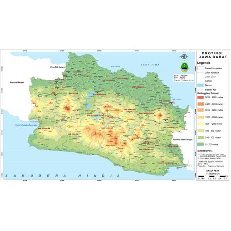 Jual Peta Atlas Wilayah Provinsi Jawa Barat Resolusi Tinggi Shopee