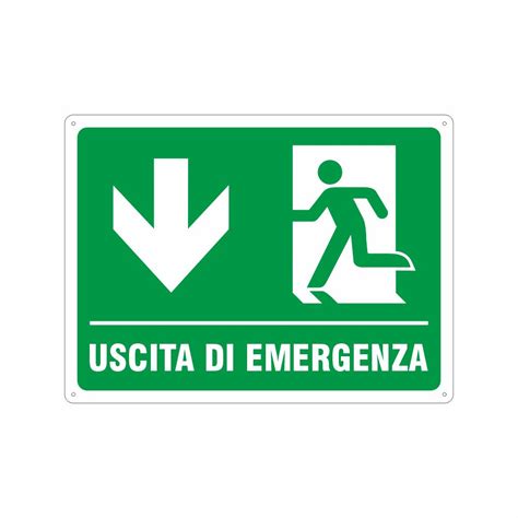 Centro Sill Shop Cartello Uscita Di Emergenza In Basso ISO 7010