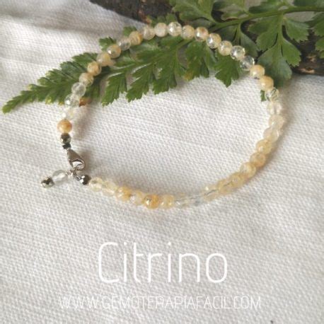 Pulsera de CITRINO y PIRITA Gemoterapia Fácil Tienda de minerales