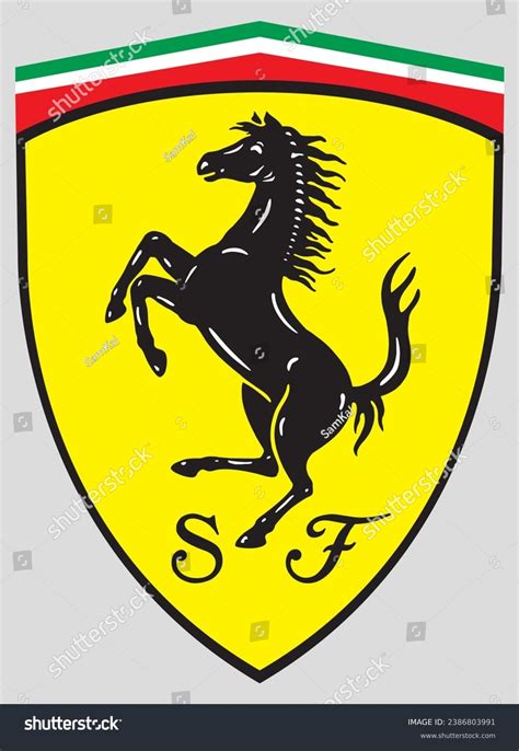 Ferrari Logo Italian Super Sport Car Stock Vector (Royalty Free ...