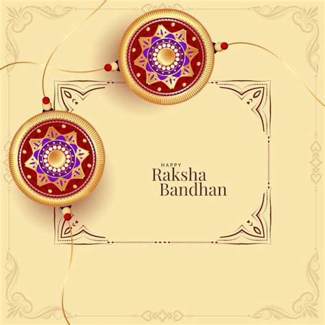 Free Vector Cultural Indian Festival Happy Raksha Bandhan Celebration