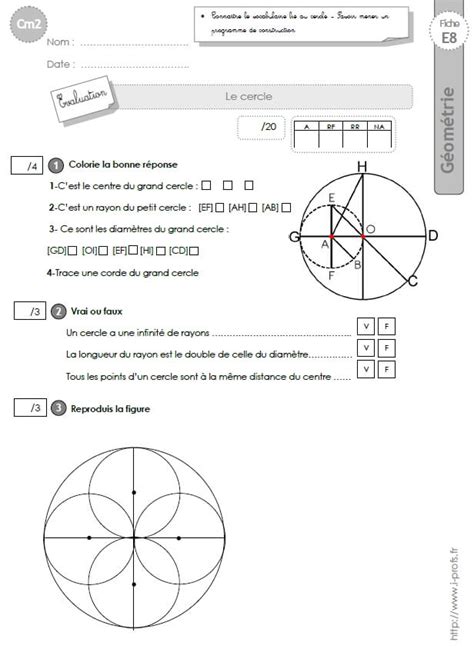 Evaluation Cercle Eme Pdf Cours Exercices Examens