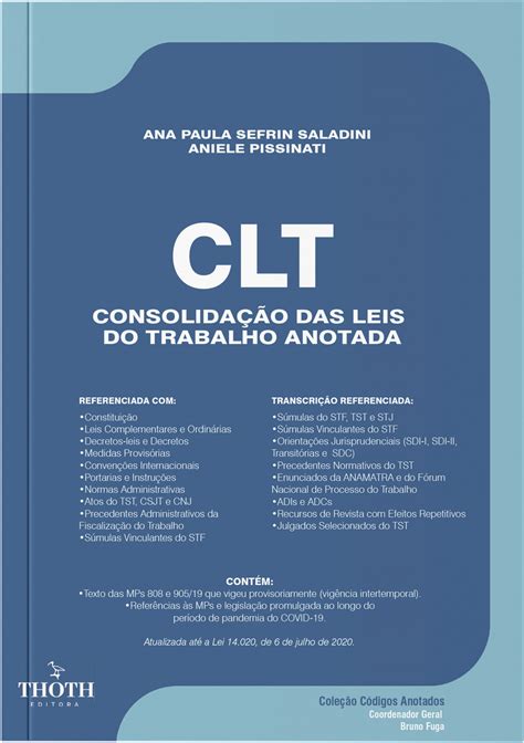 Editora Thoth Clt Consolida O Das Leis Do Trabalho Anotada