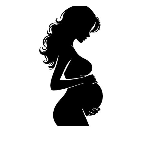 Premium Vector Pregnant Woman Vector Silhouette