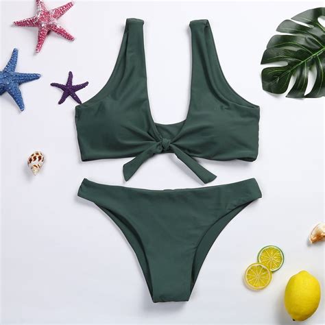 Pseurrlt Wocleiliy Plus Size Swimsuit Women Knotted Padded Thong Bikini