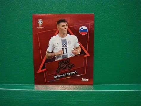 Topps Euro Benjamin Sesko Sticker Signiert Svn Sp Acheter Sur