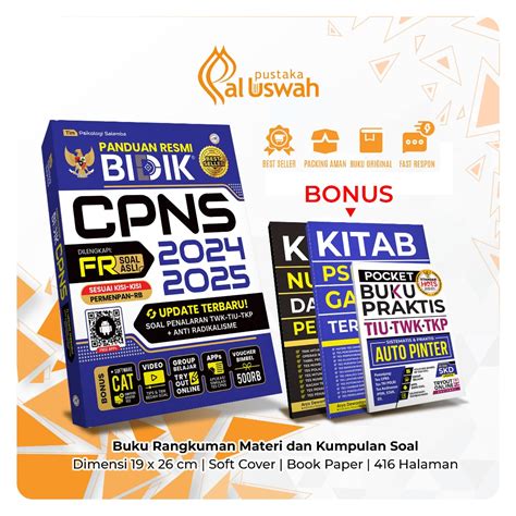 jual buku cpns panduan resmi bidik cpns terbaru   bonus