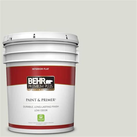 BEHR PREMIUM PLUS 5 Gal BWC 29 Silver Feather Flat Low Odor Interior