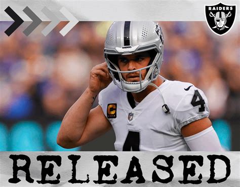 Raiders Officially Informed Qb Derek Carr That He Has Been Released Per Source Team Released