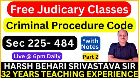 CrPC Sec 225 484 For All State Judiciary Free Judiciary Class