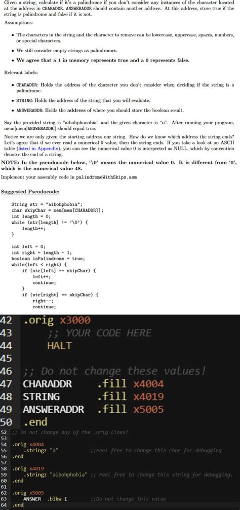 Solved Please Implement In LC3 Assembly Code Chegg